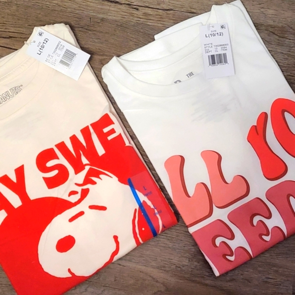 Art Class Kids Short Sleeve Tees - Snoopy and Love Design 💕